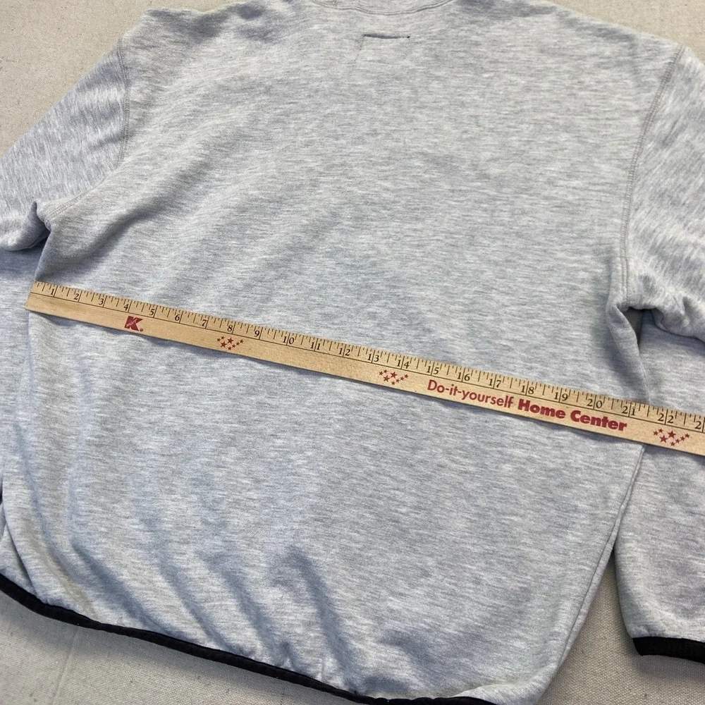 Nike Hoodie Womens M Center Swoosh Y2k Vintage Grey Pullover Sweatshirt